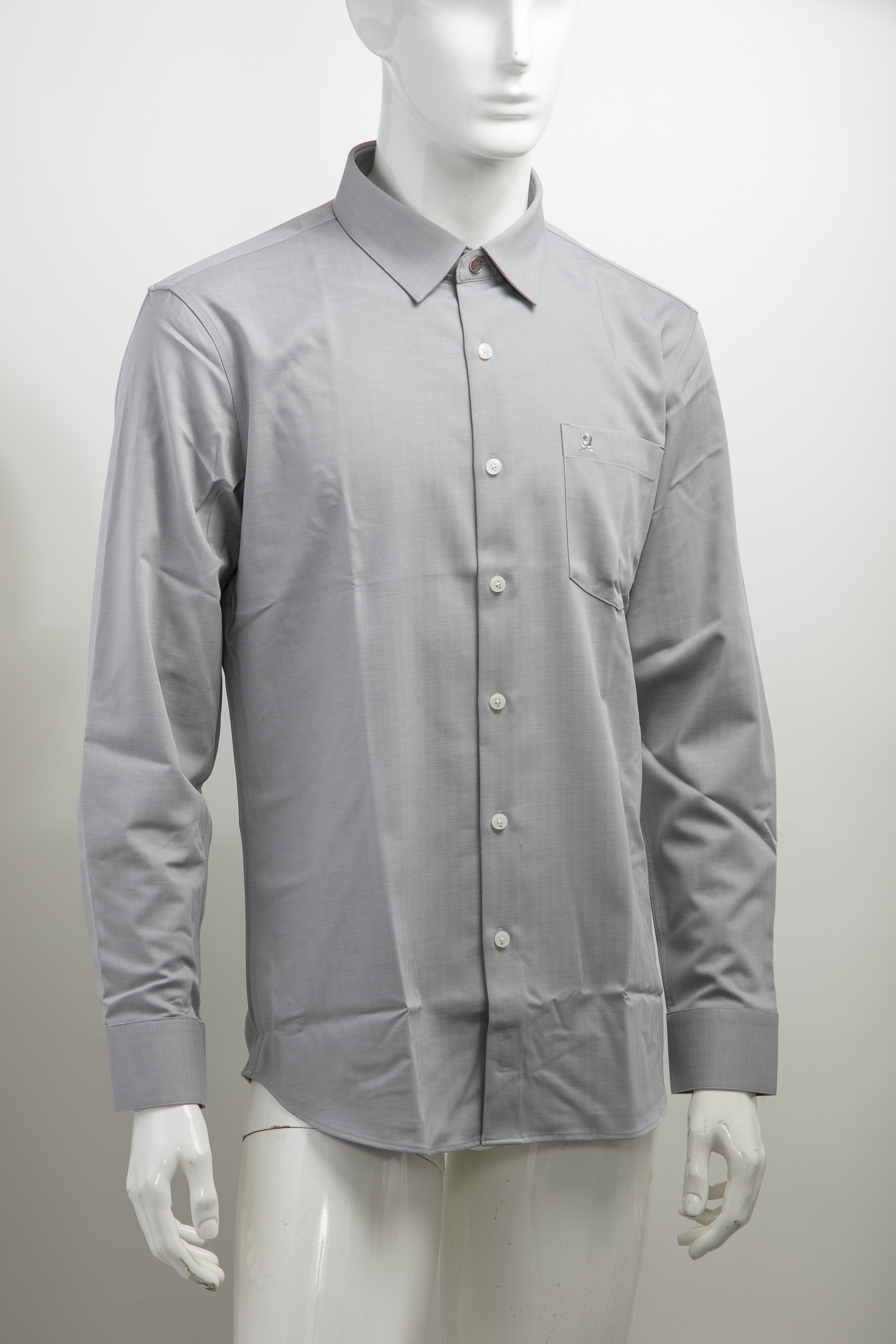 Montagut - 男裝Logo印花長袖正裝襯衫 修身版型 2532839SH41