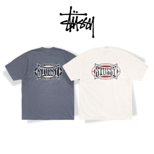 STÜSSY CHAMPION OVAL TEE PIGMENT DYED 短Tee 2色