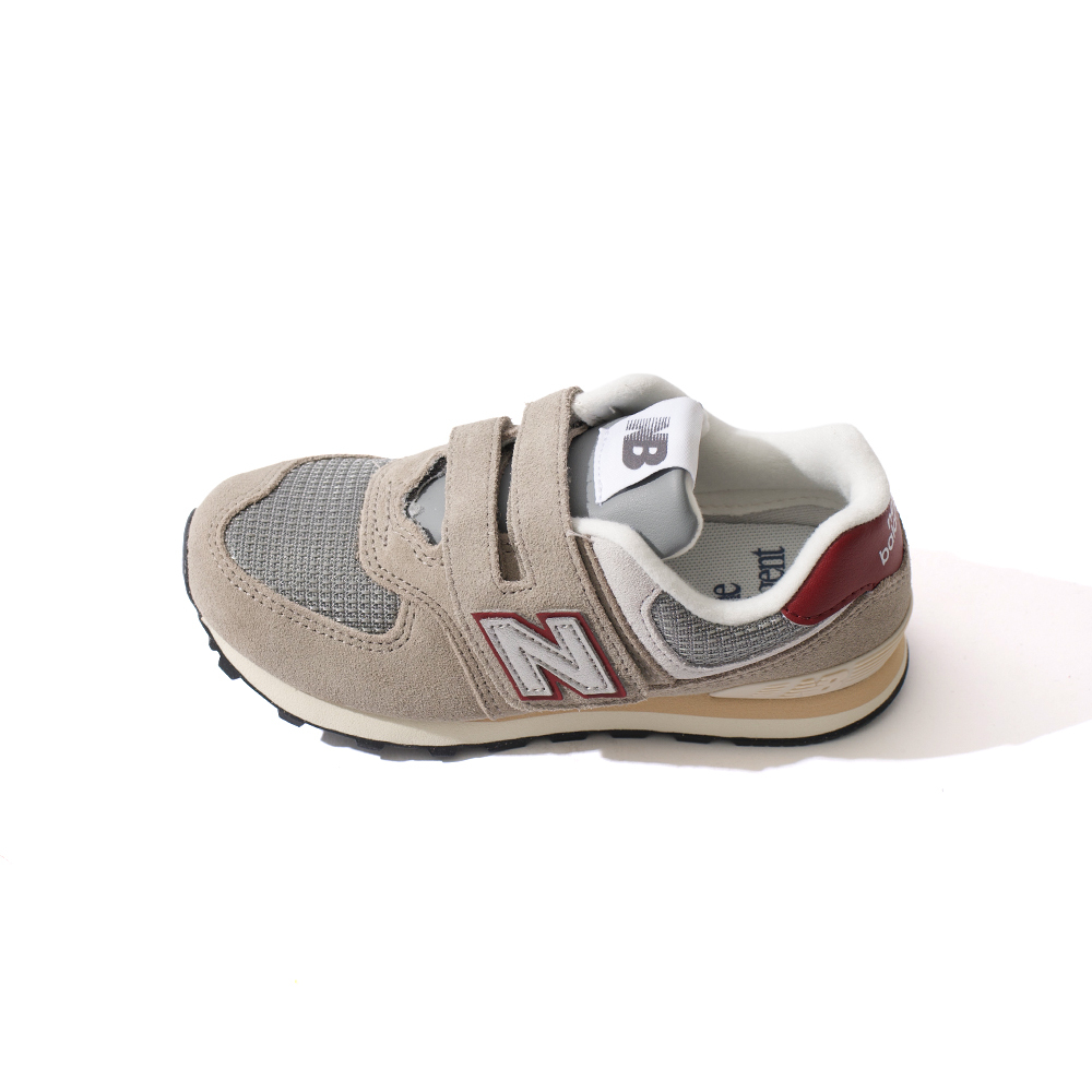 New Balance NB 574 Hook & Loop 童鞋 中童 灰棕色 魔鬼氈 休閒鞋 PV574SKB