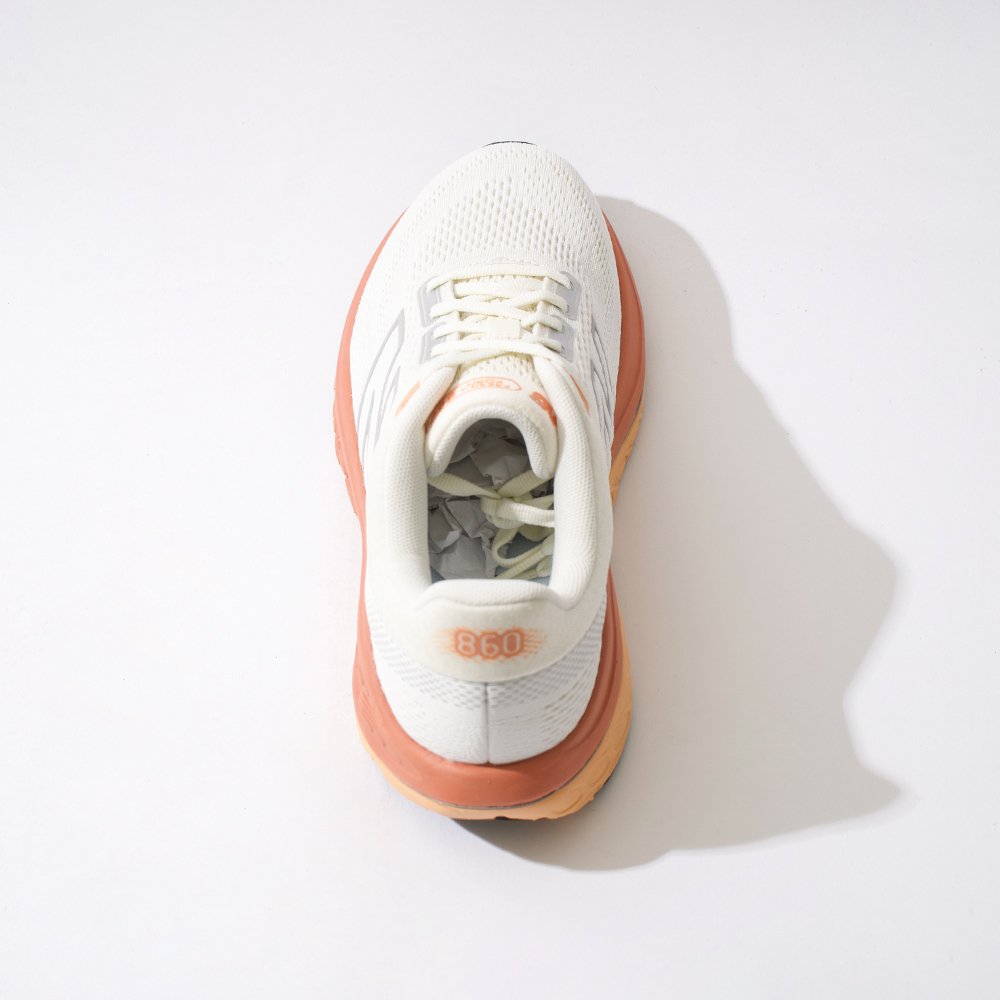 New Balance Fresh Foam X 860 V14 女鞋 白灰橘色 寬楦 運動 慢跑鞋 W86014B