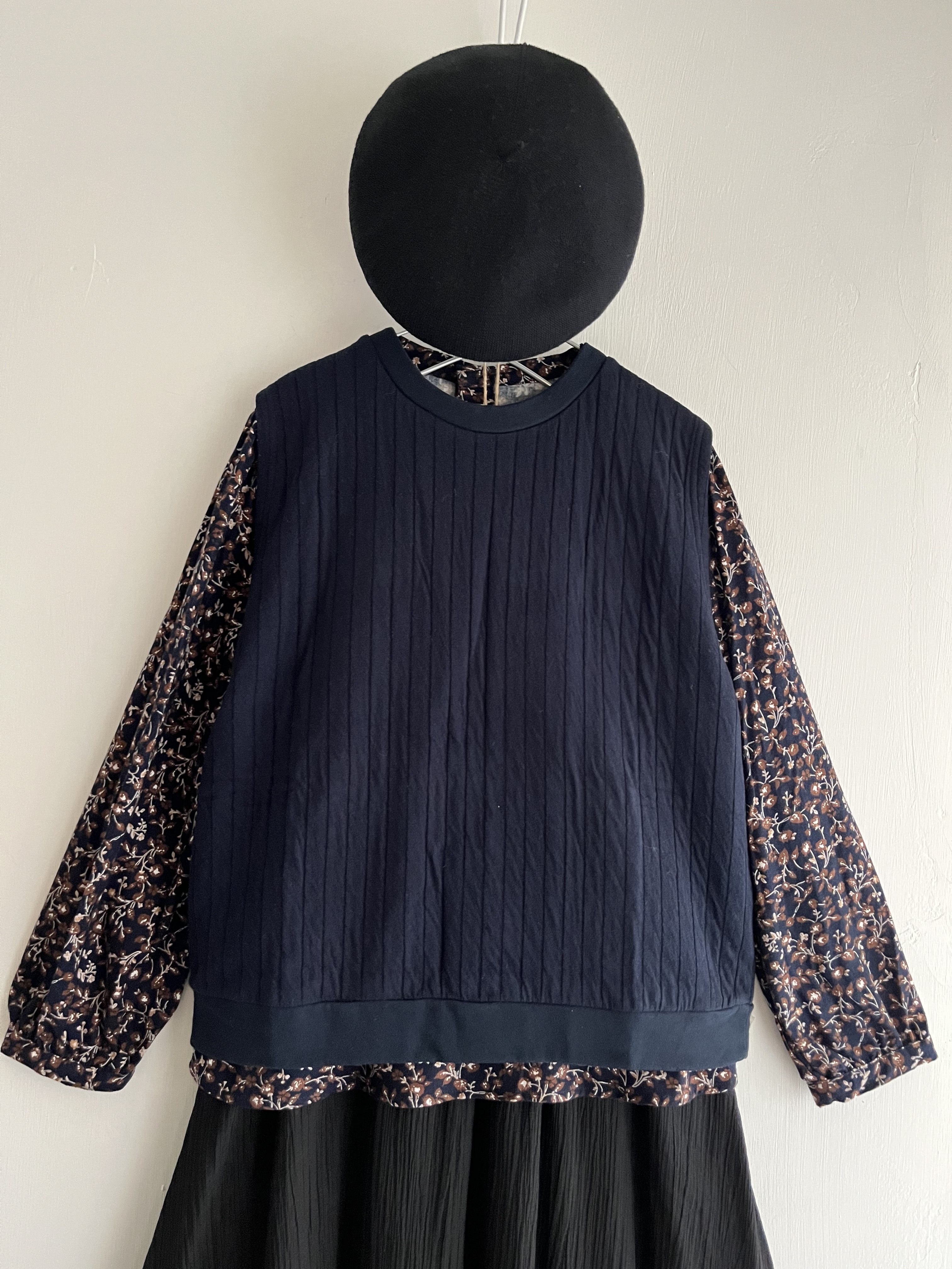 日本製days藍色暗紋背心