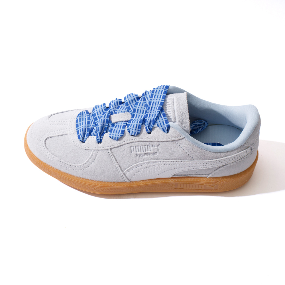 Puma Palermo Laces 女鞋 銀藍色 麂皮 膠底 薄底 運動 休閒鞋 40436101