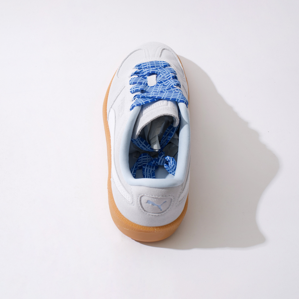 Puma Palermo Laces 女鞋 銀藍色 麂皮 膠底 薄底 運動 休閒鞋 40436101