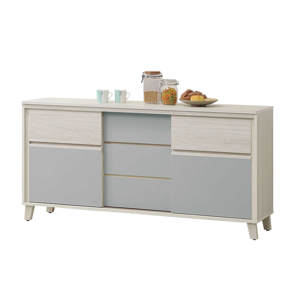 貝奈5.3尺推門收納餐櫃/碗盤櫃/置物矮櫃/電器櫃/玄關櫃(下座)