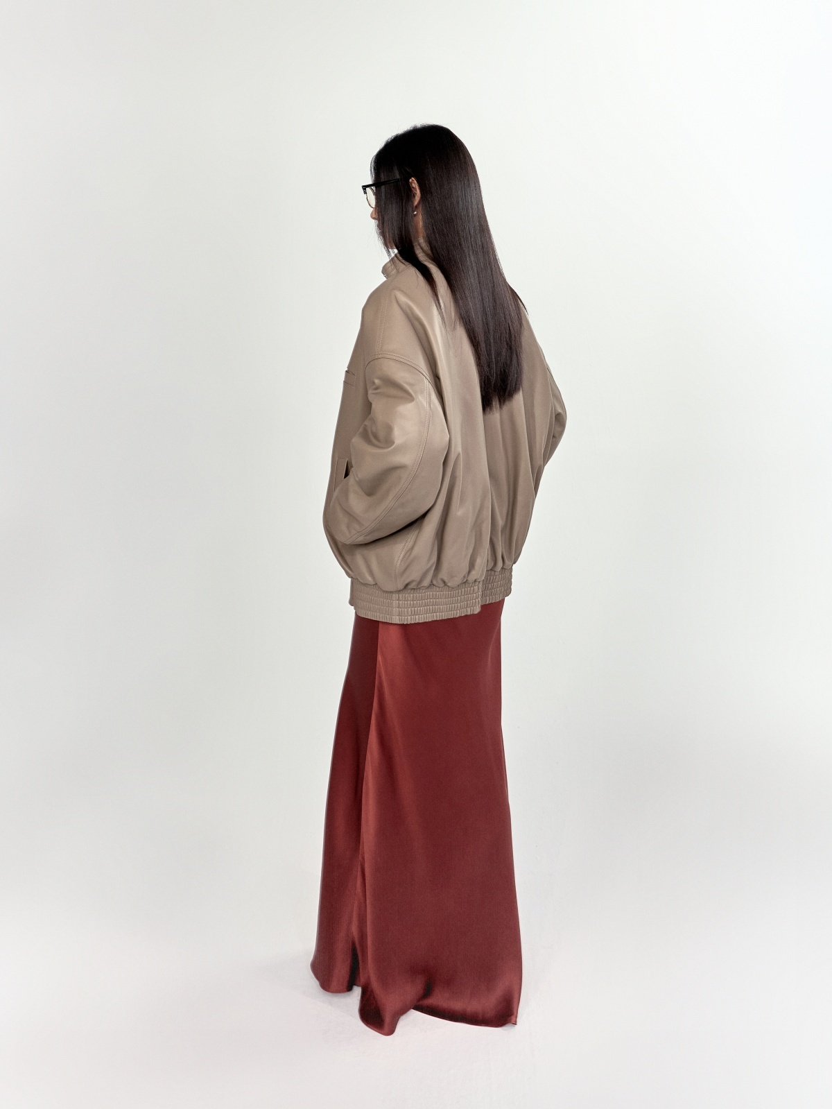 HANAA 新款英國進口羊皮立領夾棉夾克