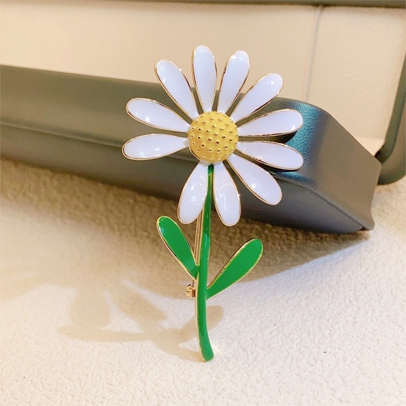 小雛菊油彩胸針