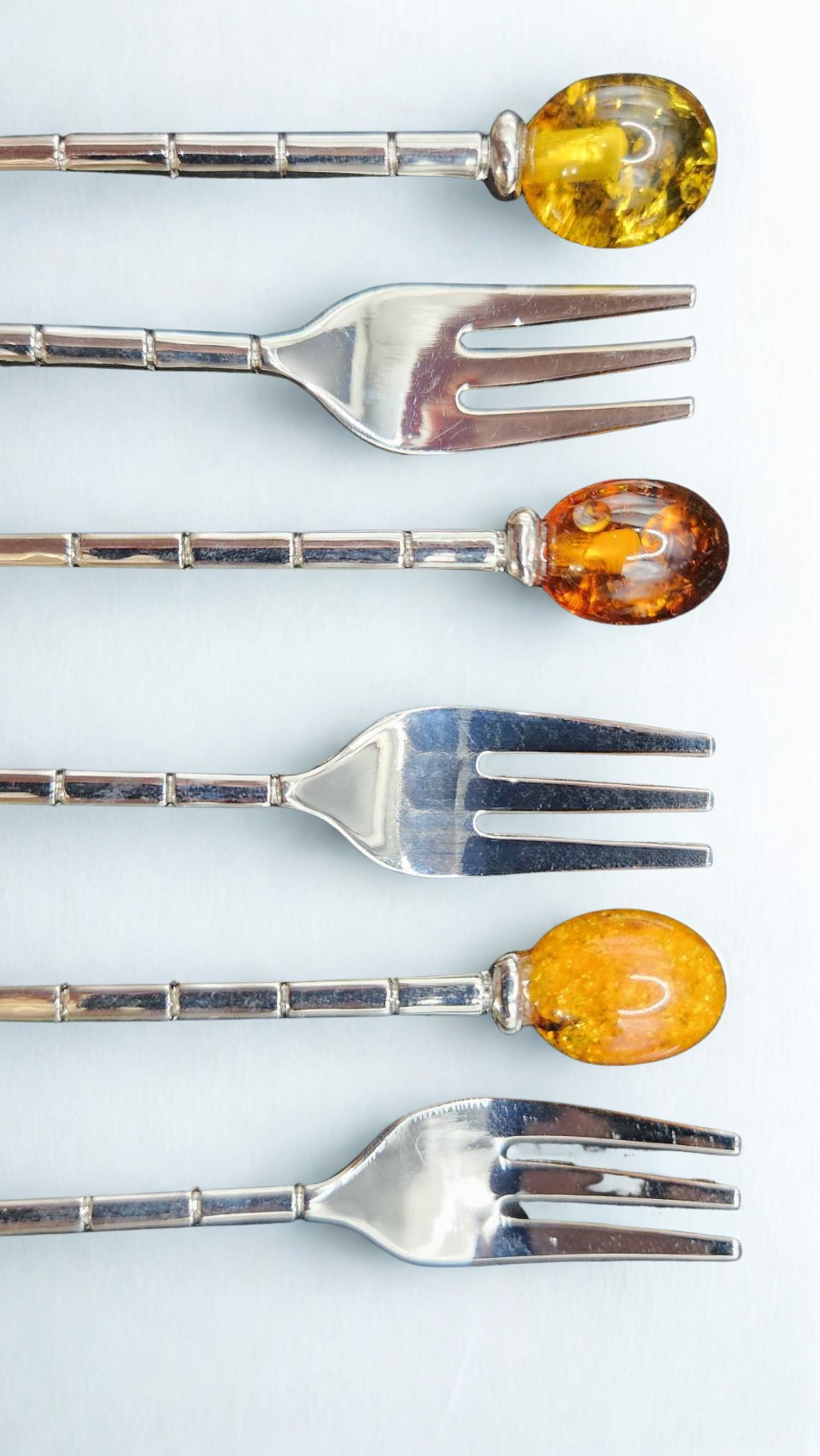 立陶宛琥珀水果叉