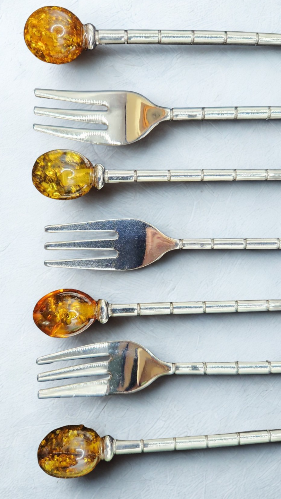 立陶宛琥珀水果叉