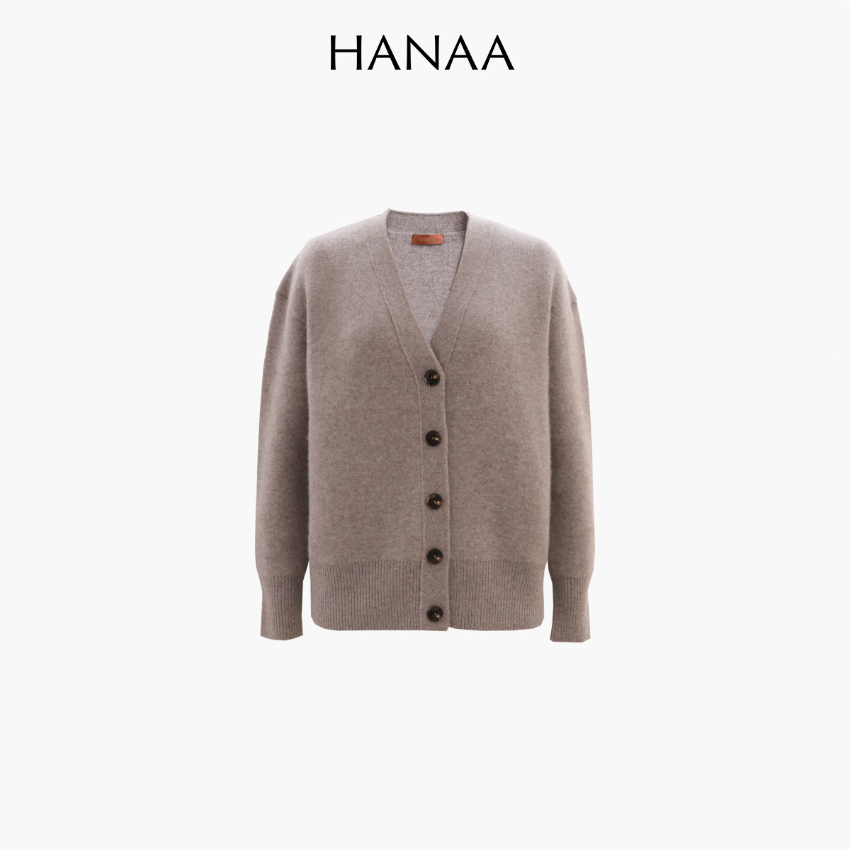 【預售】HANAA 新款100%羊絨V領廓形針織開衫 (12月24日前發貨)