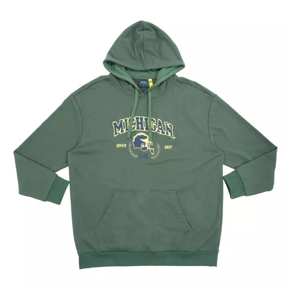 NCAA 帽T 綠色 像素風 復古 連帽T 中性 7555105172