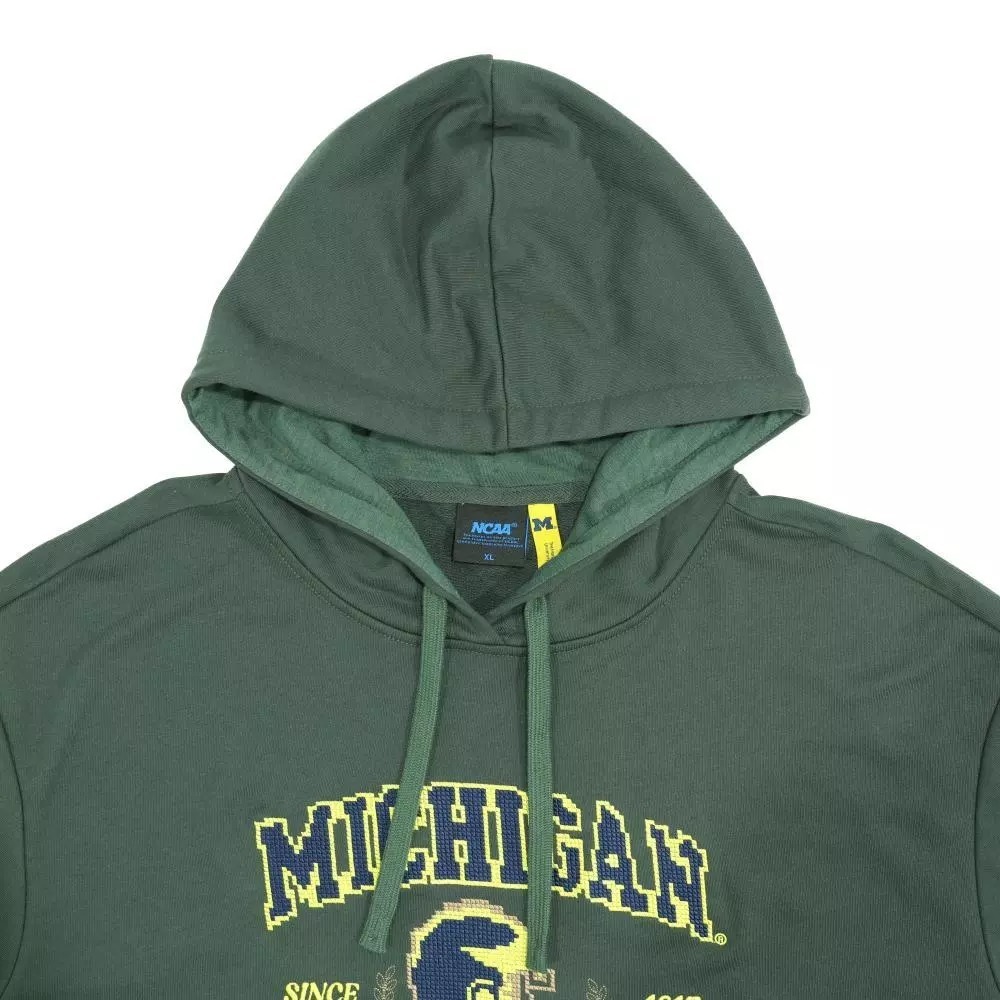 NCAA 帽T 綠色 像素風 復古 連帽T 中性 7555105172