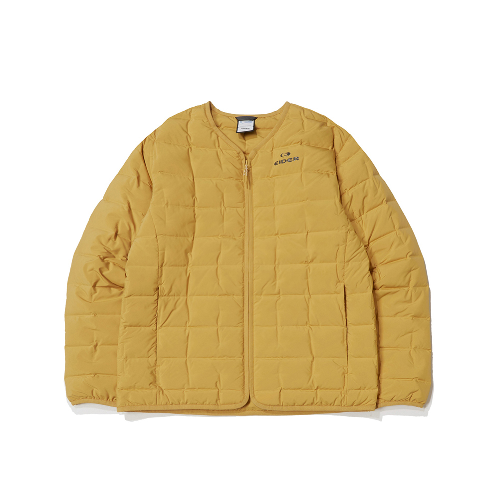 【EIDER】男無領鵝絨保暖外套 / 23EDMW23503-[芥末黃、卡其綠]