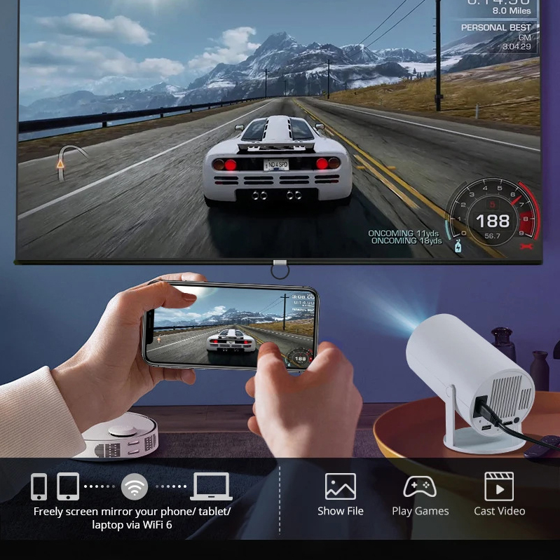 韓國B&C 高清多功能家用投影儀迷你便攜投影機 B0136