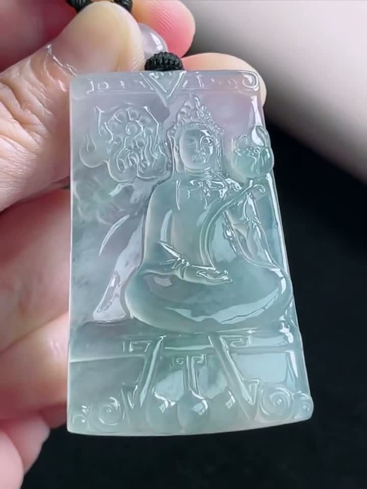 1117577 翡翠高冰大勢至菩薩