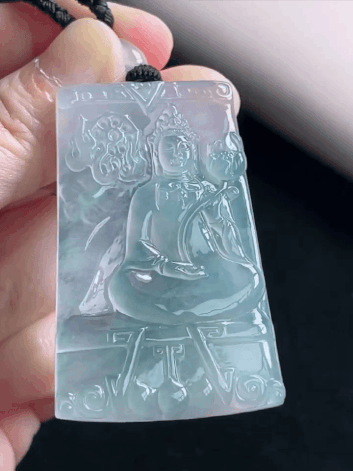 1117577 翡翠高冰大勢至菩薩