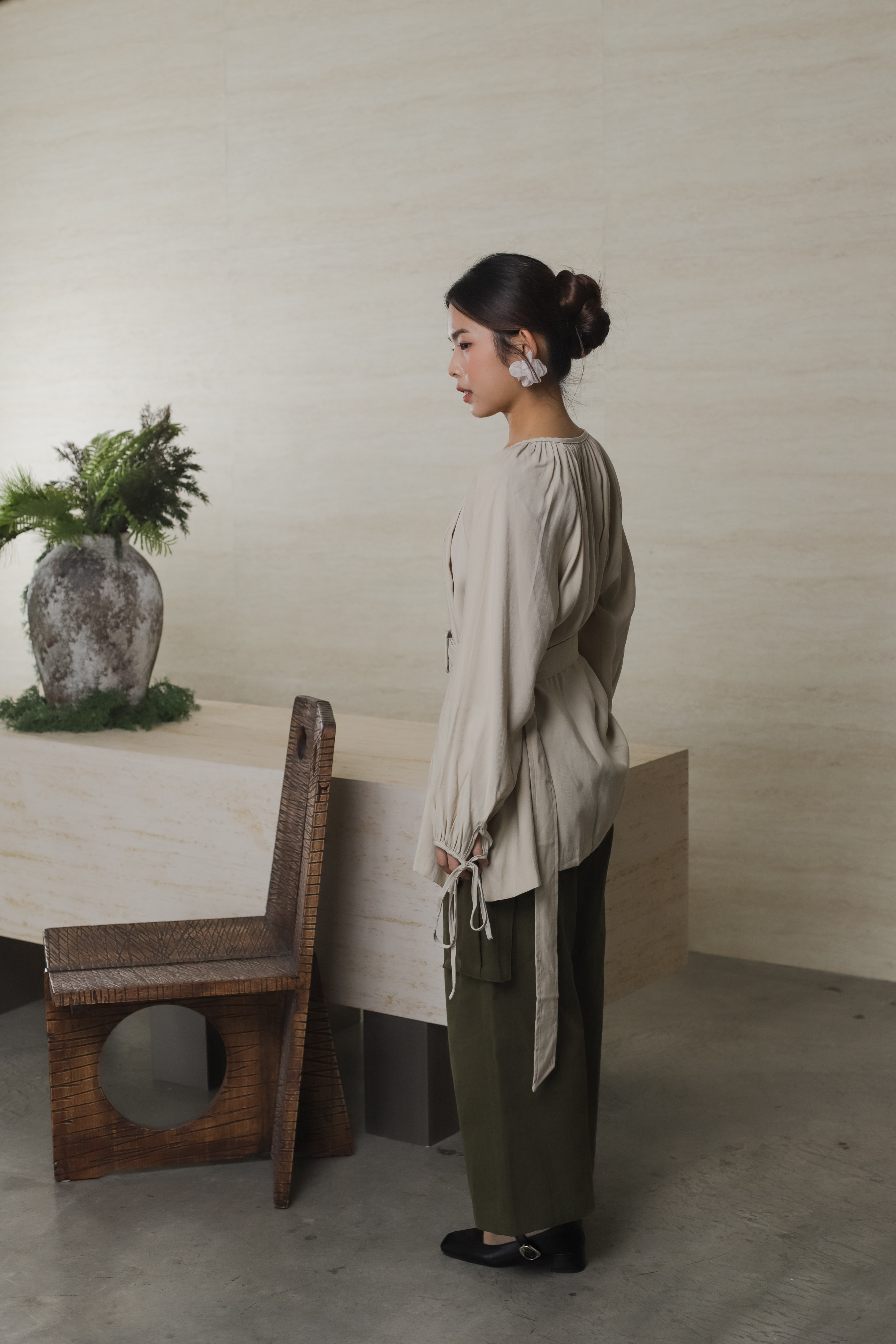 Quina Boatneck Blouse Sand -2576BSSAN