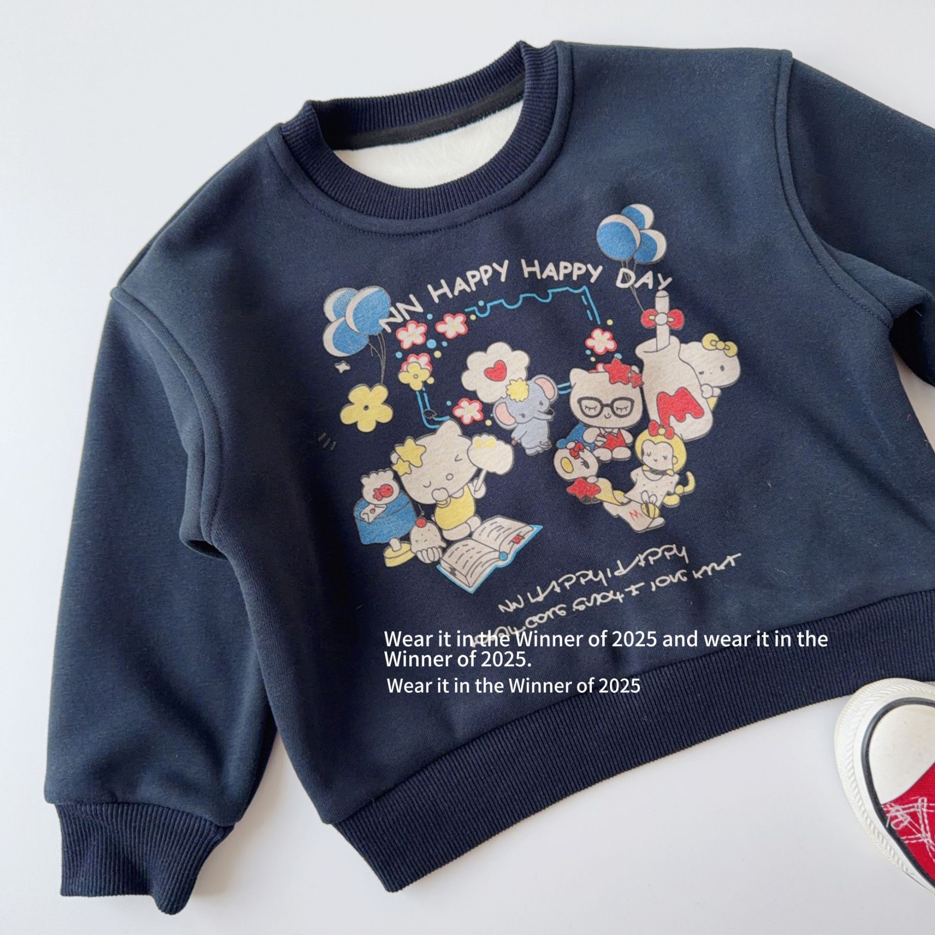 可愛貓貓加絨上衣