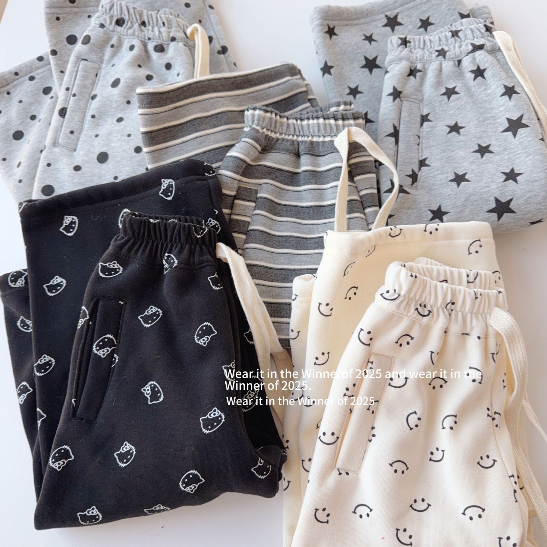 五色軟綿綿加厚褲