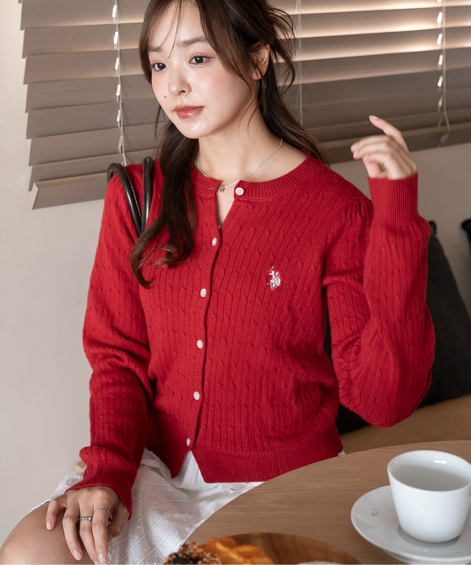 預購┃U.S. POLO ASSN. 刺繡 麻花 針織 開襟 罩衫 外套