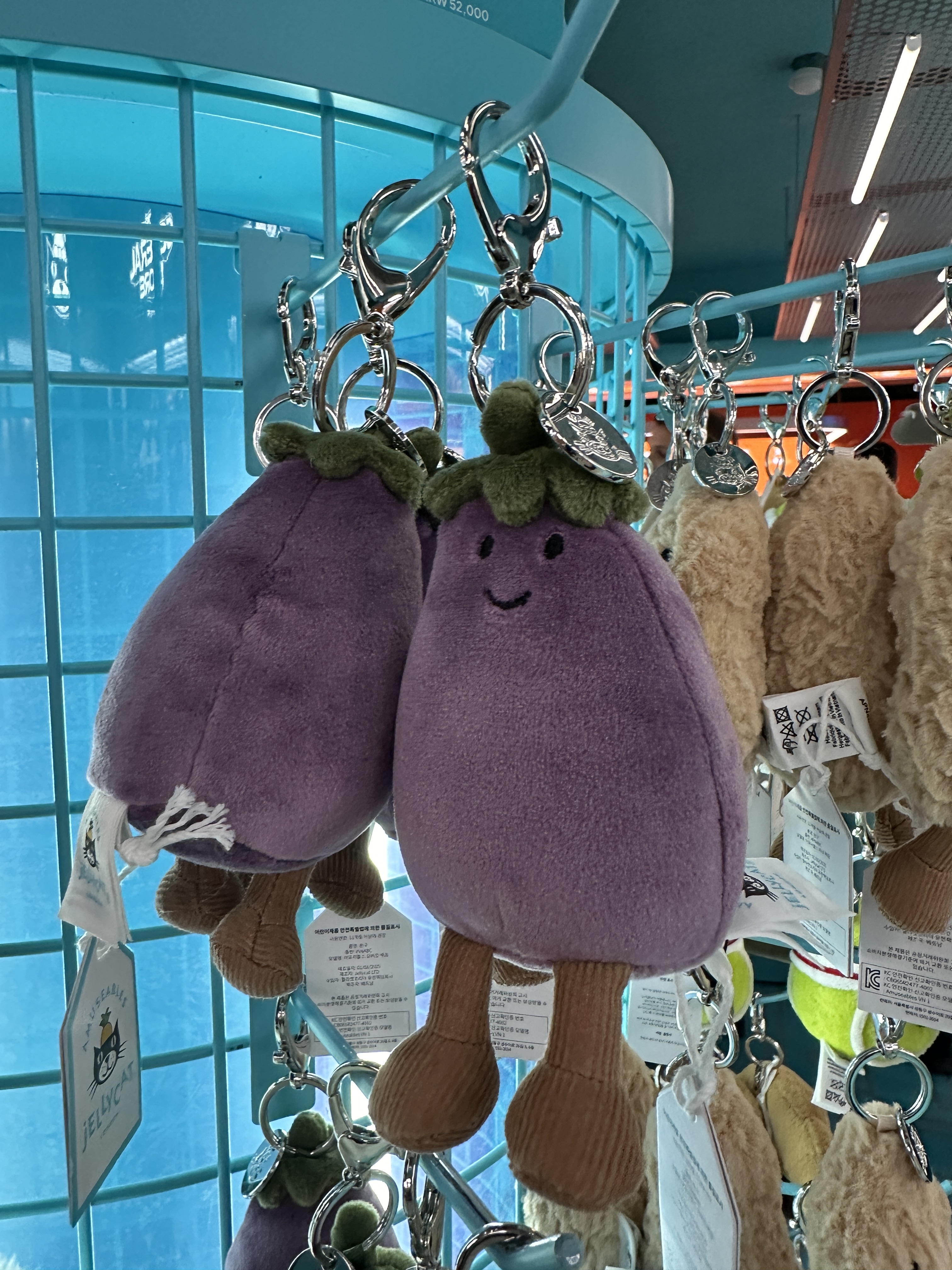 【現貨】Jellycat 小型絨毛吊飾 茄子｜櫻桃
