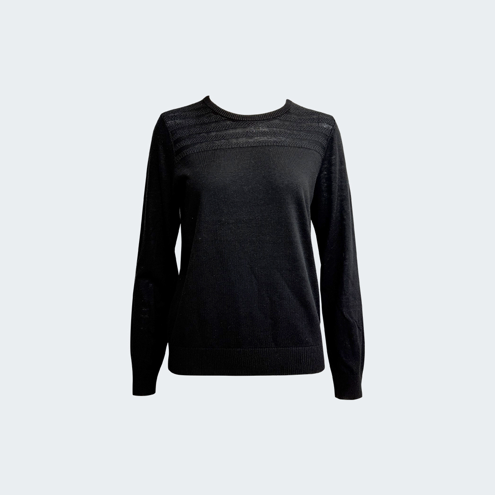 天絲棉混羊毛細針織上衣