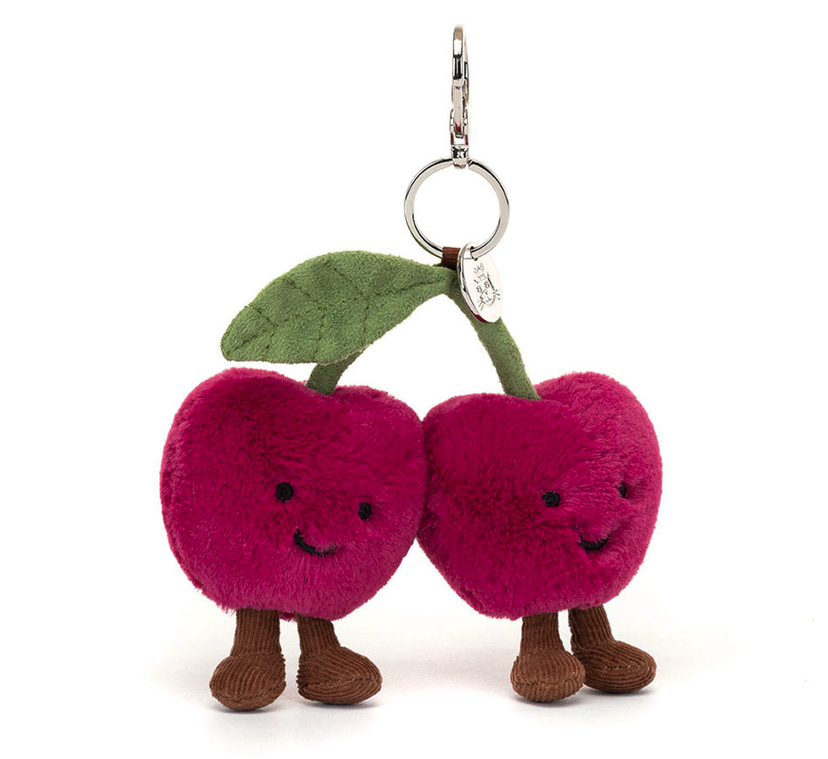 【現貨】Jellycat 小型絨毛吊飾 茄子｜櫻桃