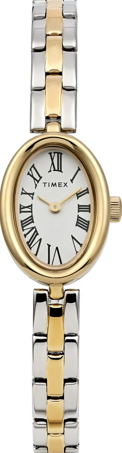 萬年鐘錶 - TIMEX 天美時  Cavatina 雙色錶殼橢圓形細緻女錶 TW2Y26800   錶徑19MM