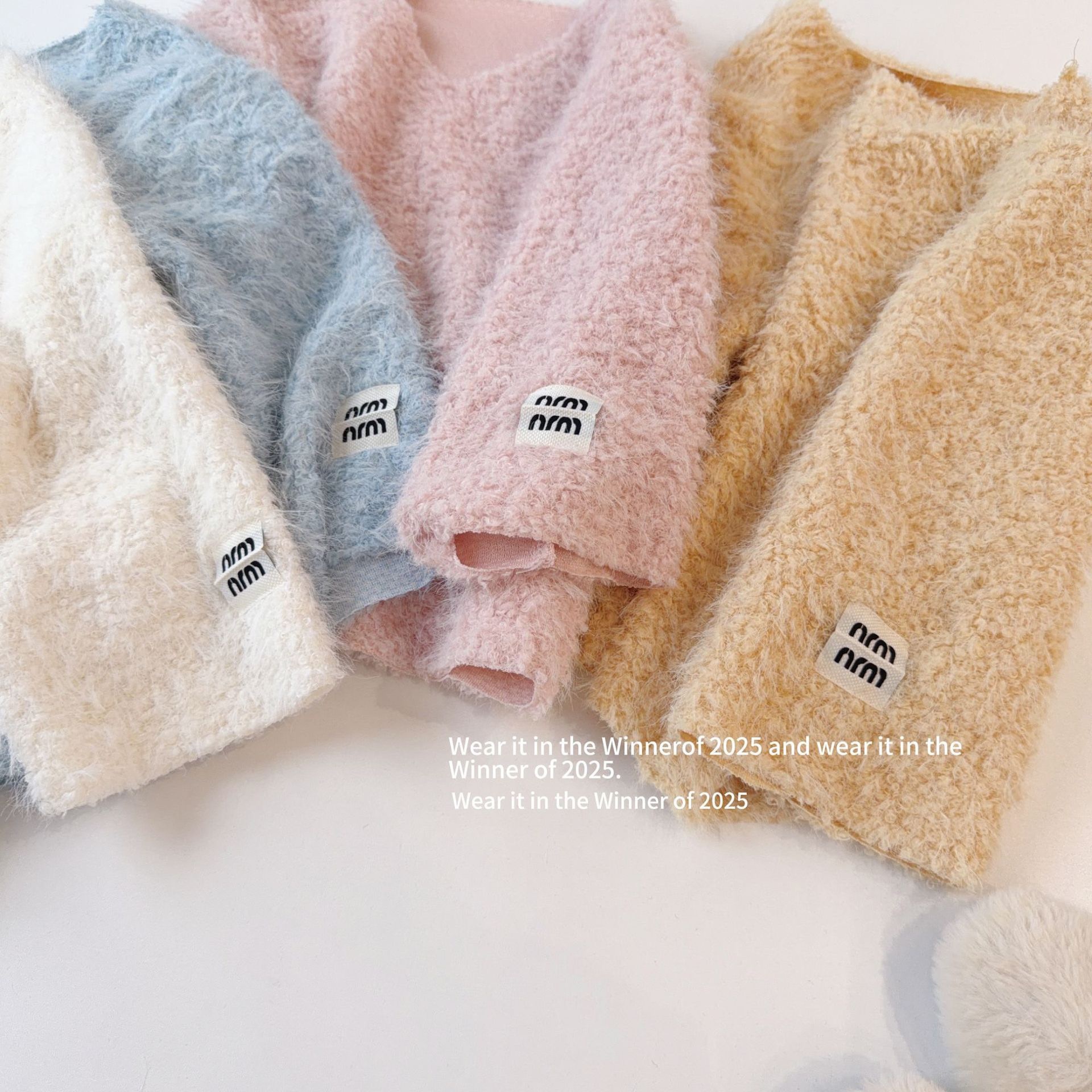 四色粉嫩色毛衣