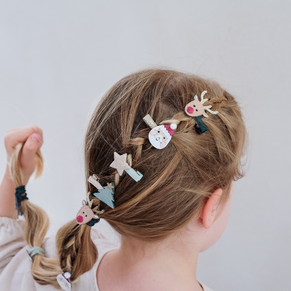 Mimi & Lula Xmas聖誕老公公與麋鹿髮束6入