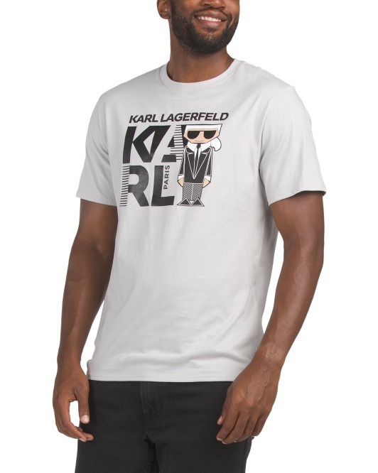 【直播】KARL LAGERFELD PARIS LL112622 Kocktail Logo 男裝短袖上衣(白色)