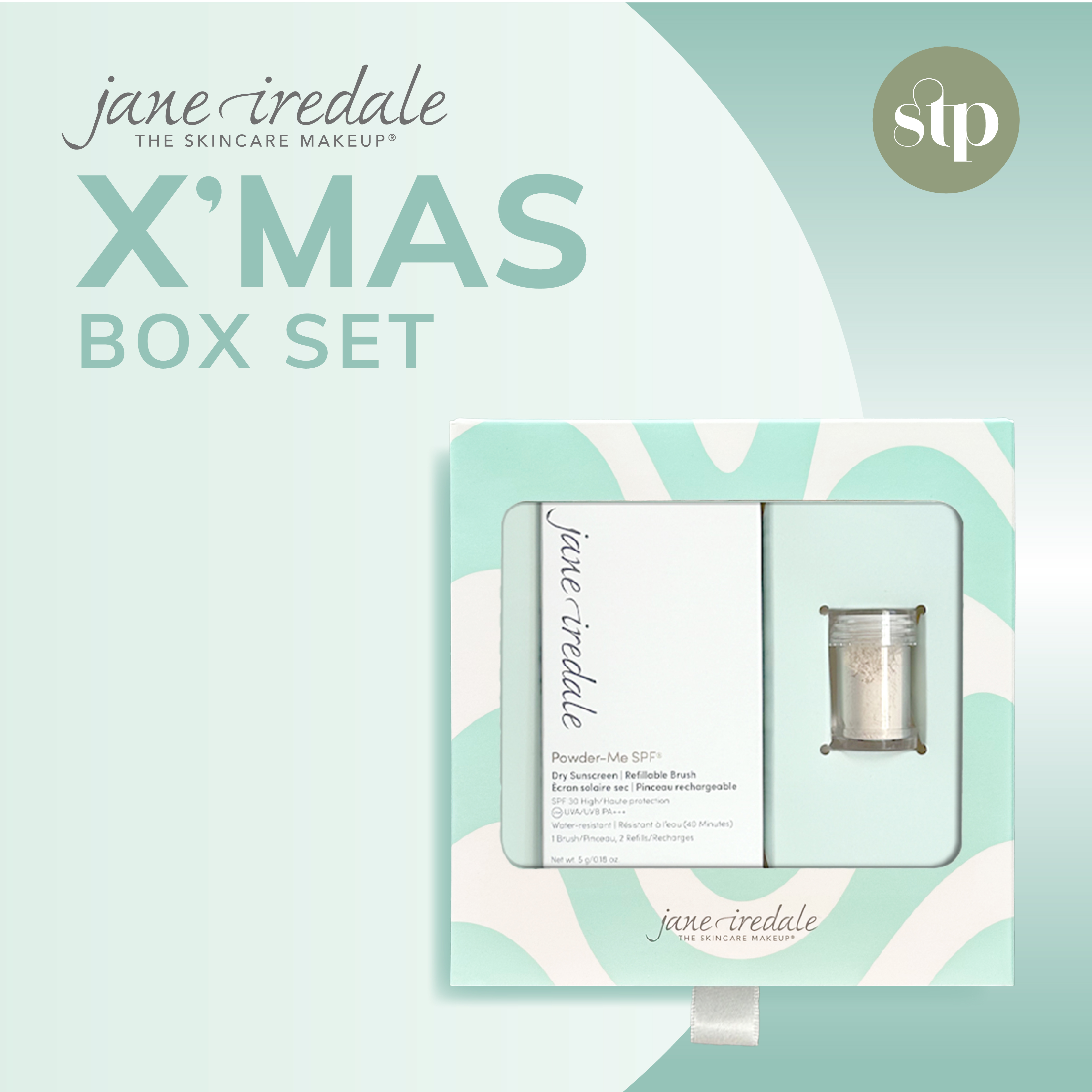 Jane Iredale 聖誕優惠套裝 (Set 3)  - Powder-Me SPF30防曬粉掃增量禮盒