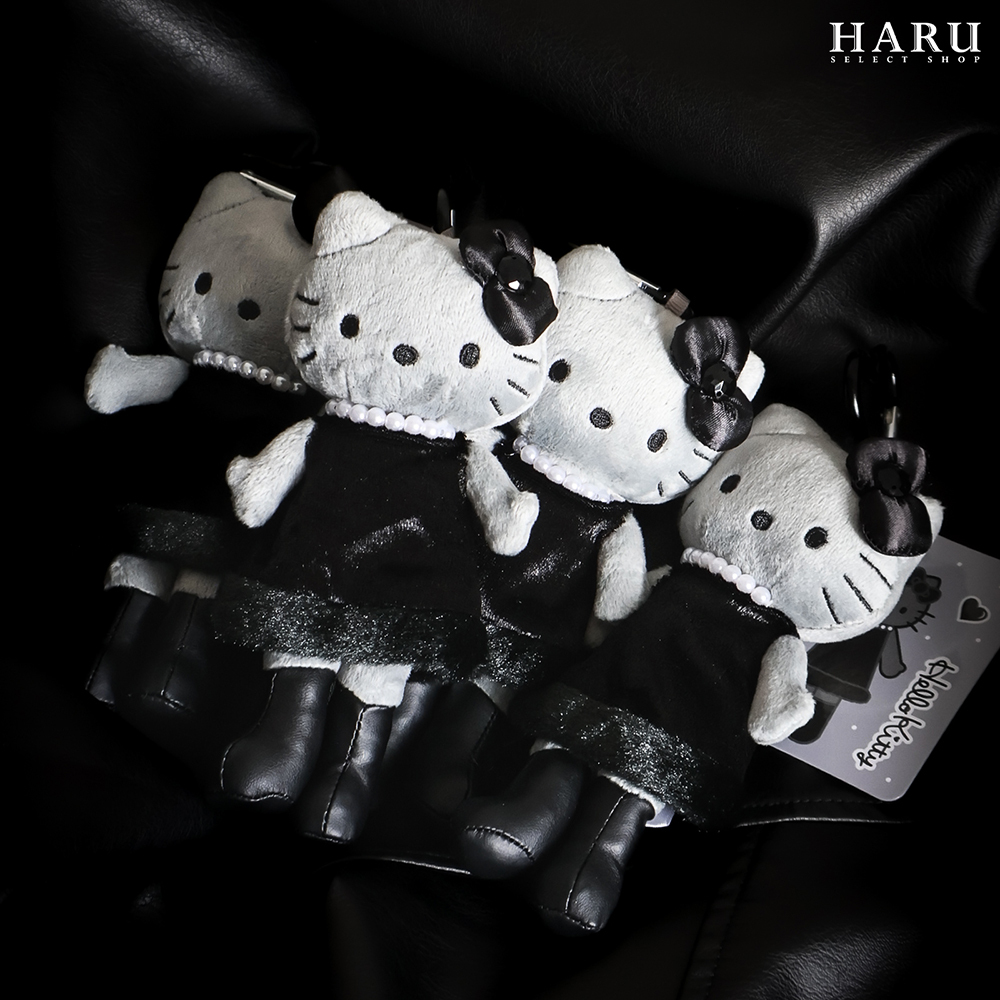 日本限定 "Hello Kitty" Black Angel 黑灰 天使 黑白 長腿kitty 掛飾 吊件