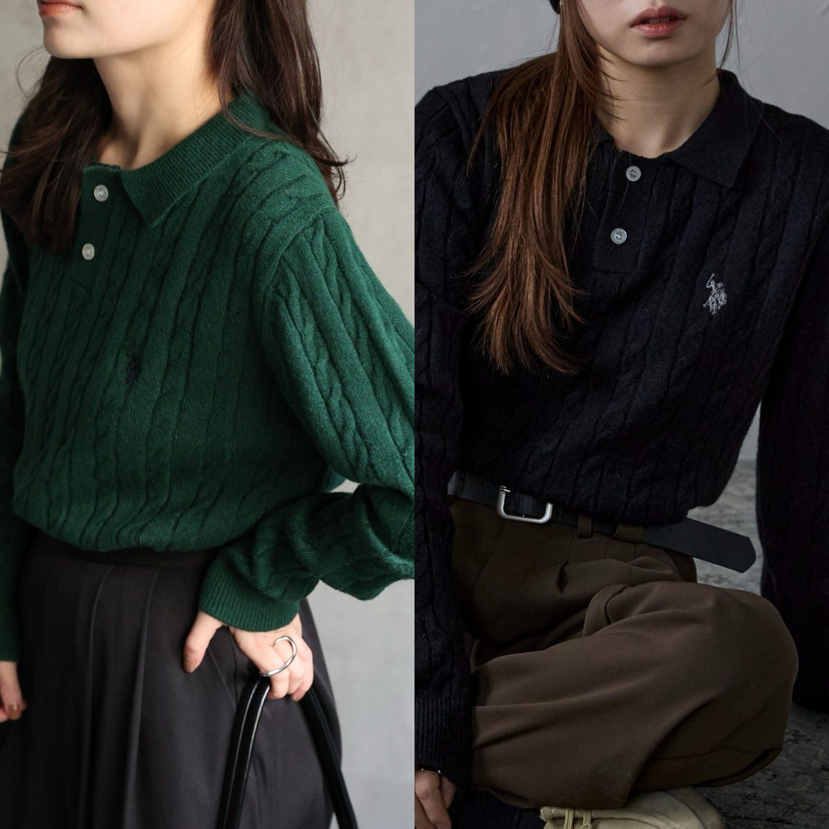 預購┃U.S. POLO ASSN. 刺繡 麻花 針織 長袖 POLO衫