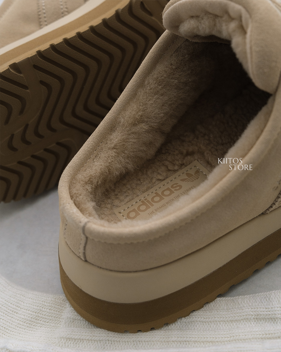 Adidas originals campus 奶茶 麂皮 懶人鞋 絨毛 拖鞋 JR3732