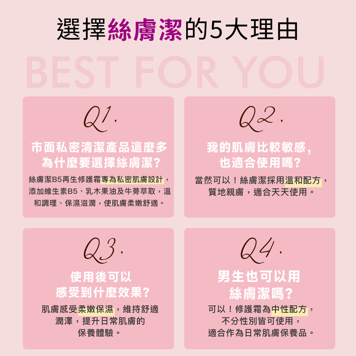 絲膚潔採溫和配方,不分性別皆可使用,是情侶、家人共享的日常保養選擇