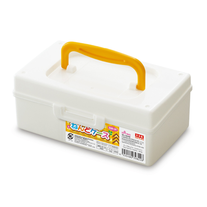 黏土收納盒/白 16×6.5×9.5cm