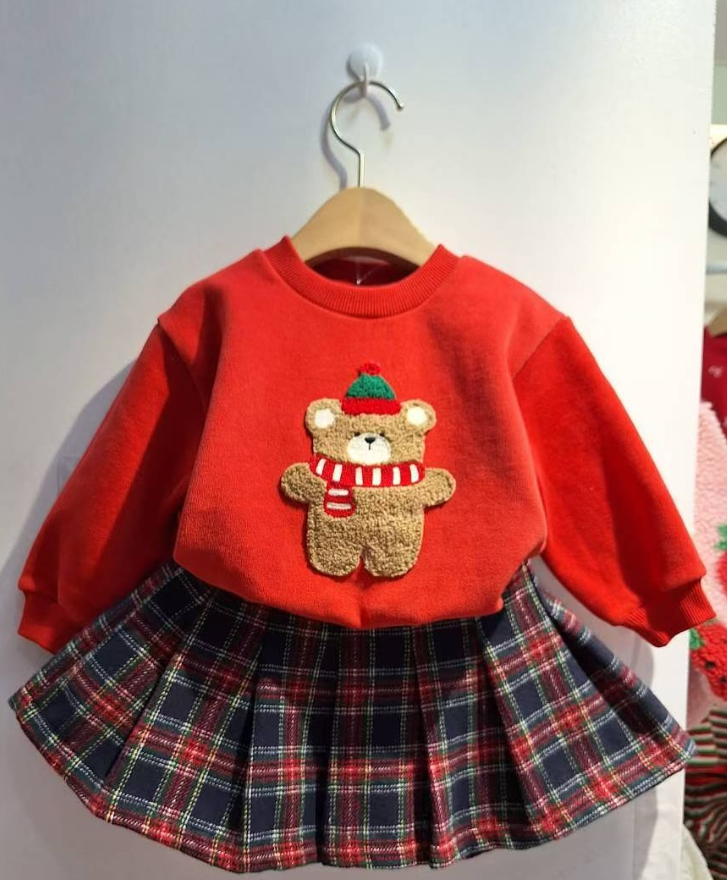 BYB11B263GN HUG BEBE-黑色格紋短裙