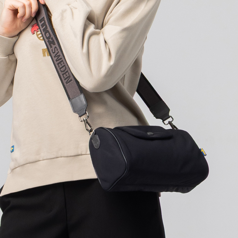 瑞典雲朵包系列｜防潑水 雲朵 圓筒包(黑)M