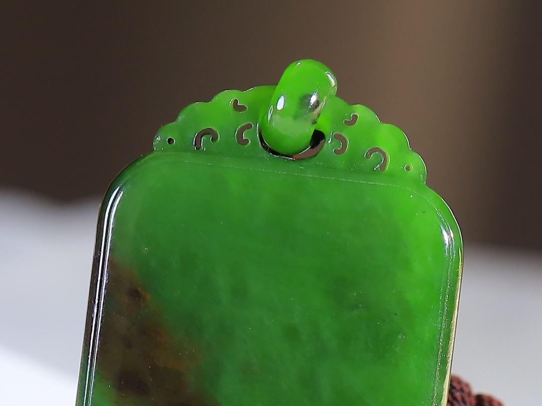 1117124 和田玉碧玉平安無事牌