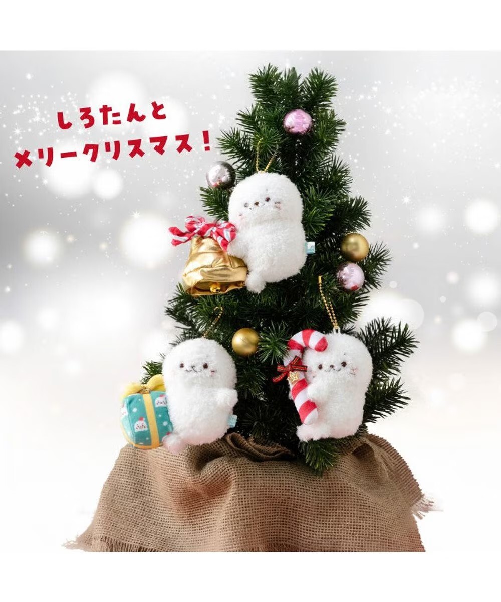 Sirotan絨毛吊飾(含珠鍊) 聖誕系列 (拐杖糖小白、聖誕鈴鐺小白、聖誕禮物小白)