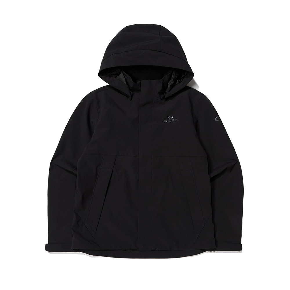 【EIDER】女2L防風防潑水可拆帽外套 / 23EDWU23101-[黑]