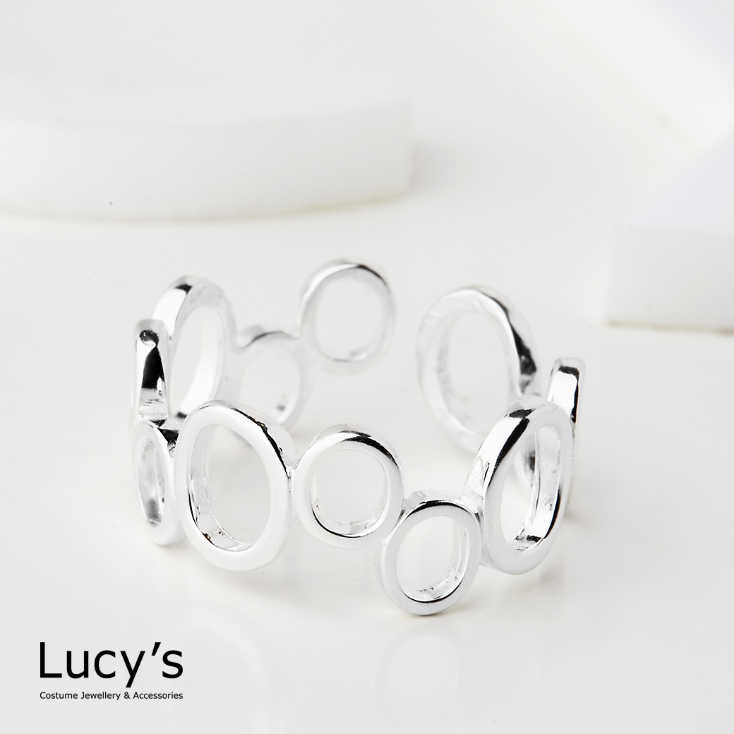 925純銀 泡泡 開口戒 (122935)