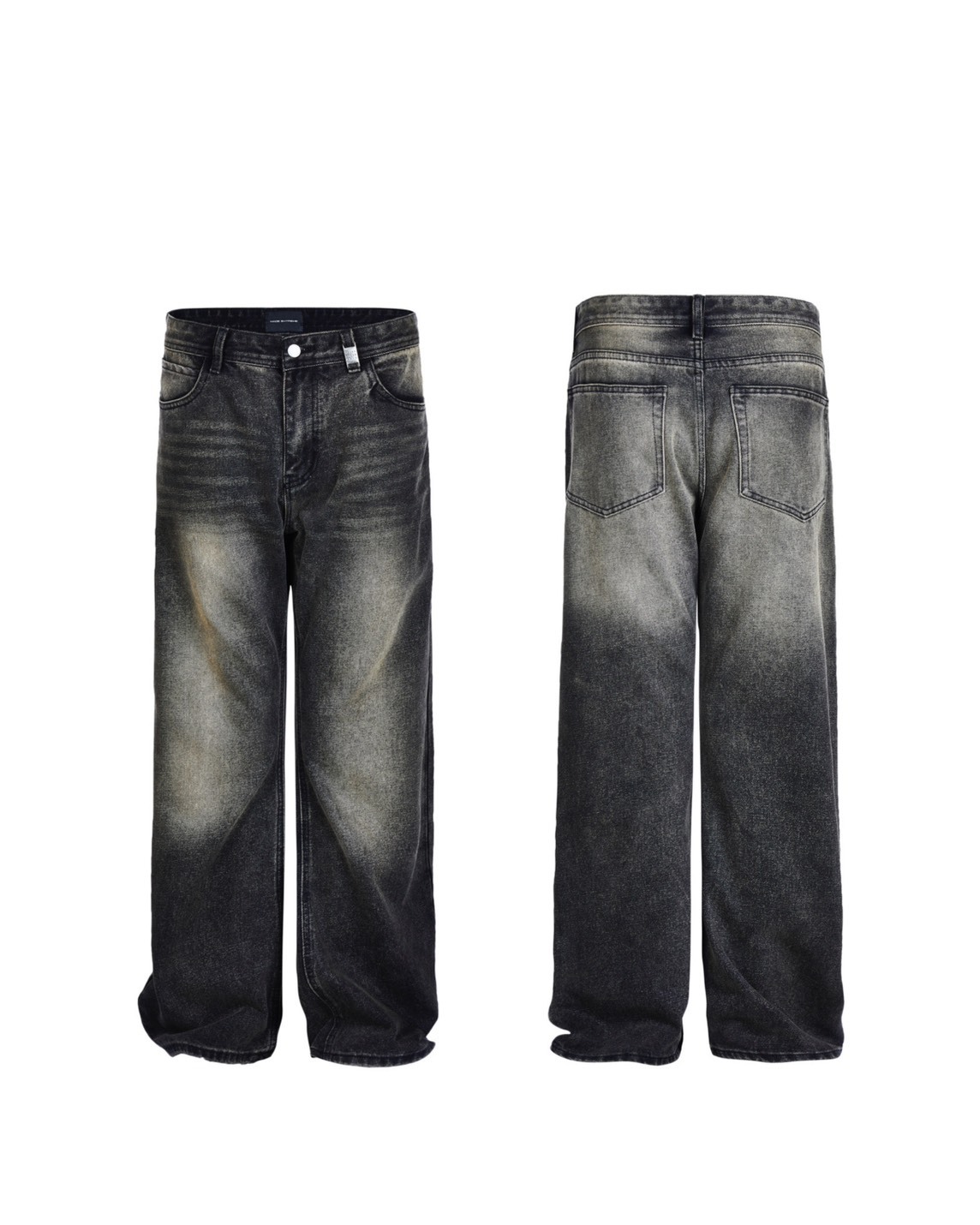 FU 美式復古 泥染漸層 水洗做舊 #牛仔褲