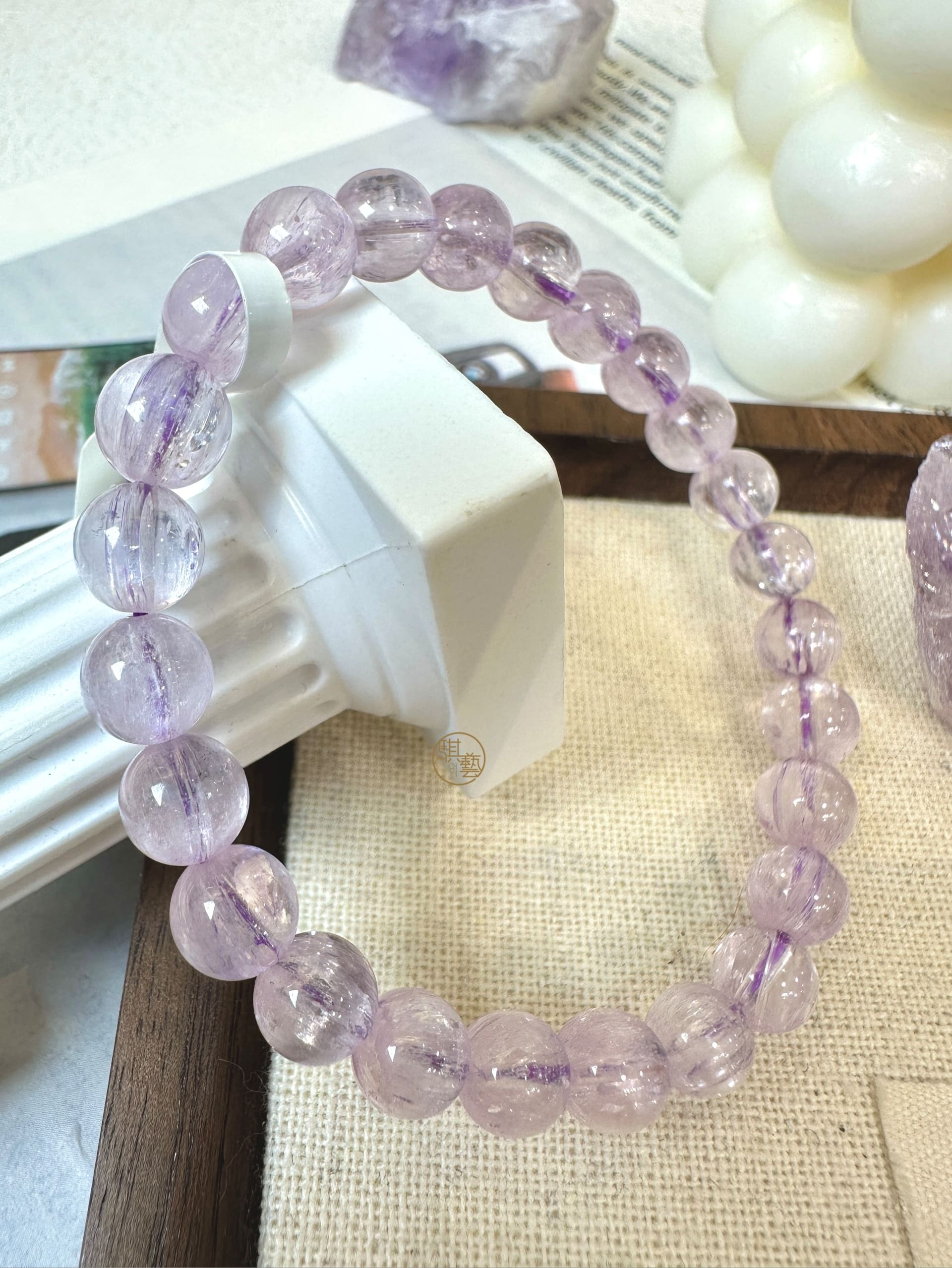 高品透體紫鋰輝手串 7.5mm+｜穩定情緒 × 專注提升 × 心靈平衡