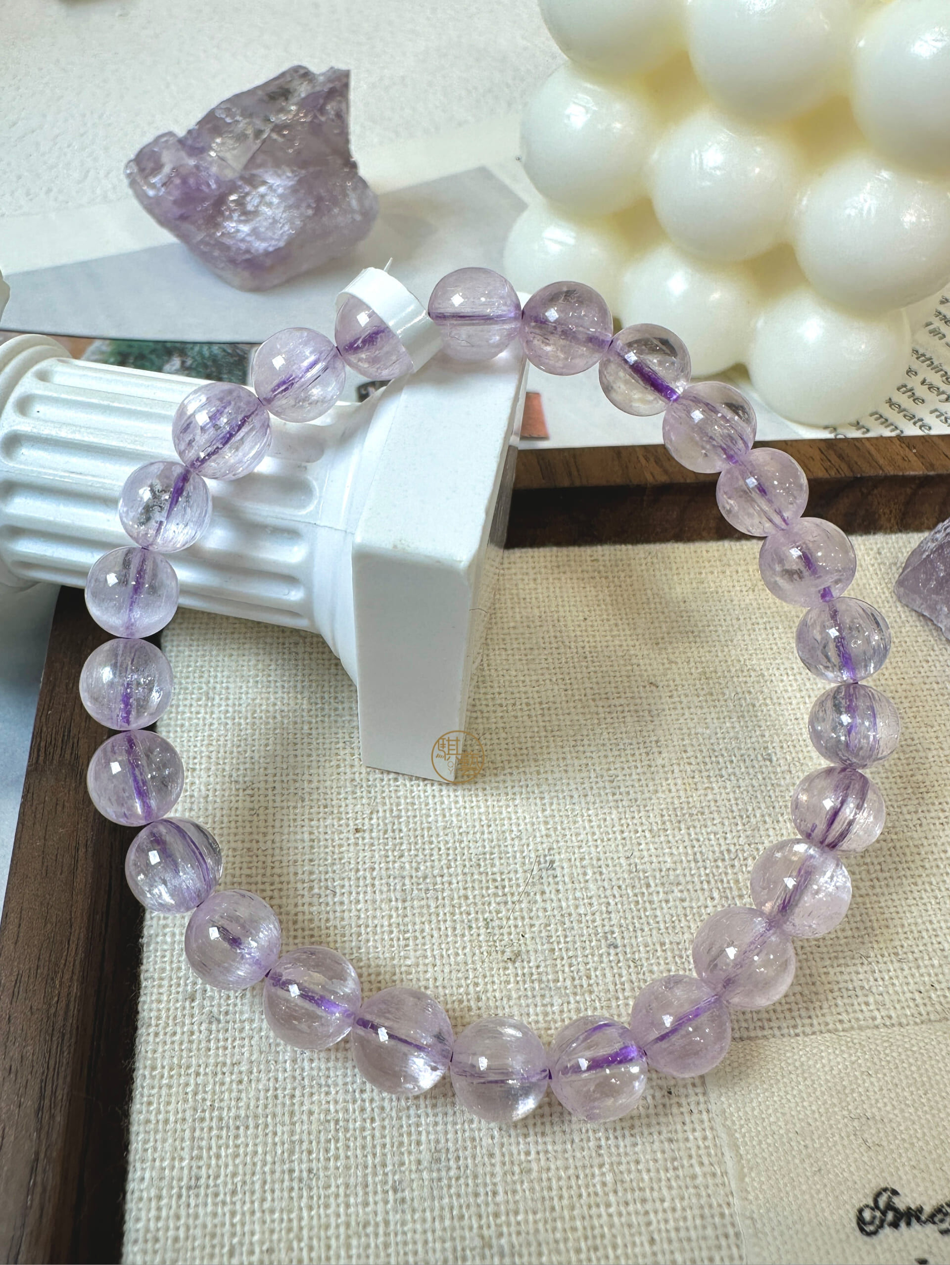 高品透體紫鋰輝手串 7.5mm+｜穩定情緒 × 專注提升 × 心靈平衡