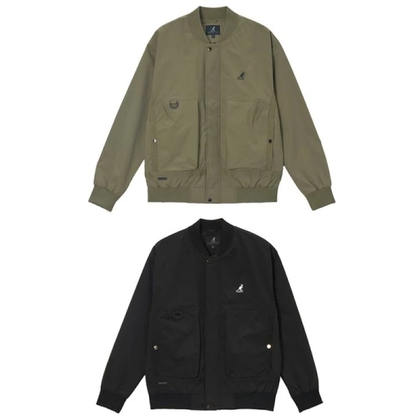 KANGOL 外套 黑 綠 剪接 飛行外套 中性 6455142020 6455142070