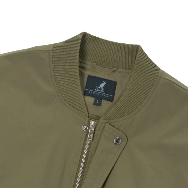 KANGOL 外套 黑 綠 剪接 飛行外套 中性 6455142020 6455142070