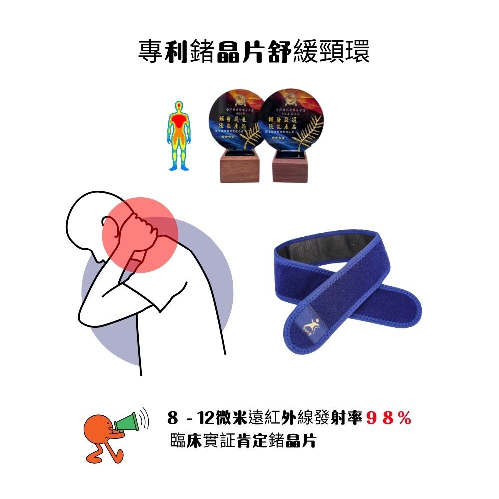 生命之光專利鍺晶片遠紅外線舒緩頸環 (脖圍)