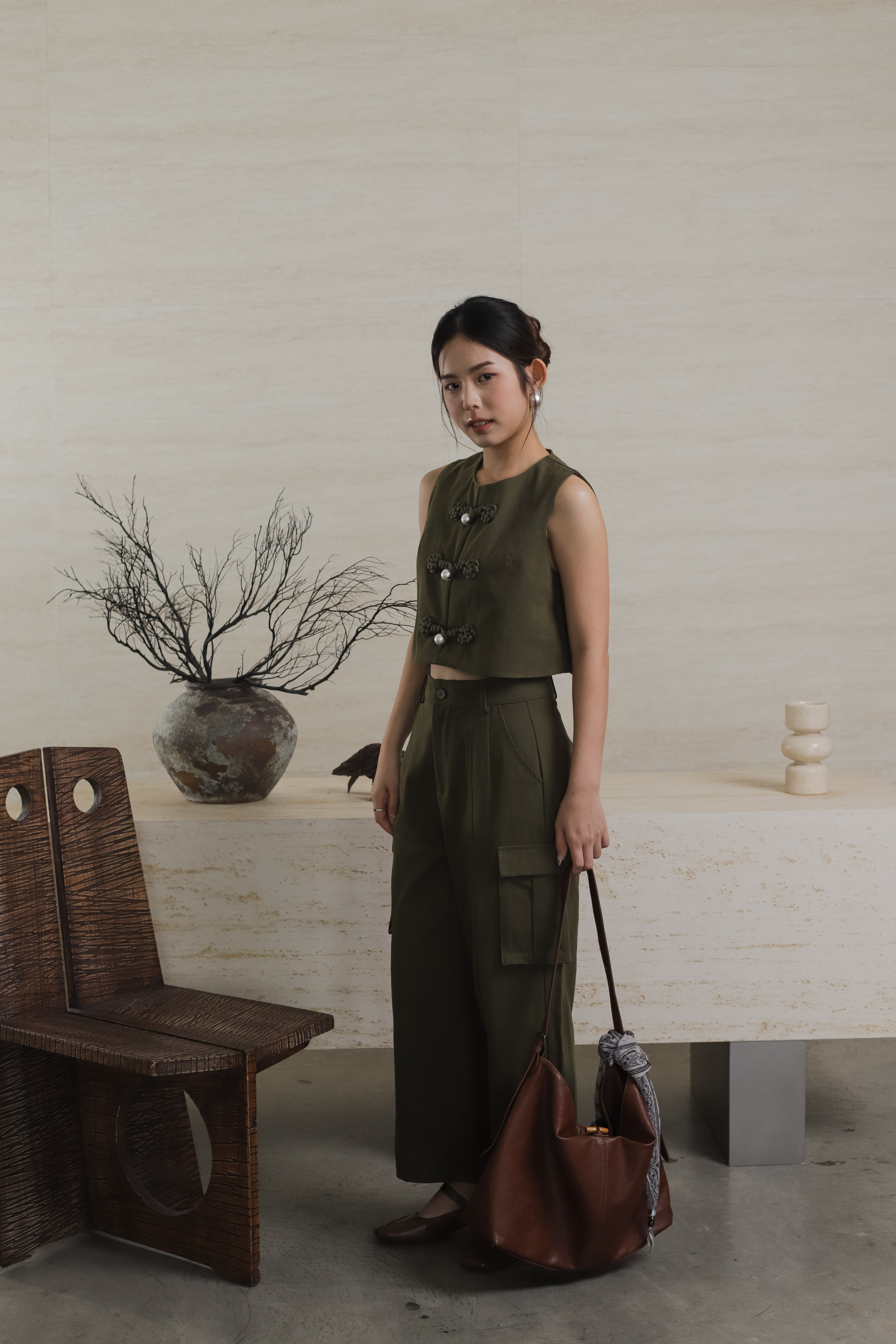 Rueng Cargo Pants  Moss -2565PLMOS