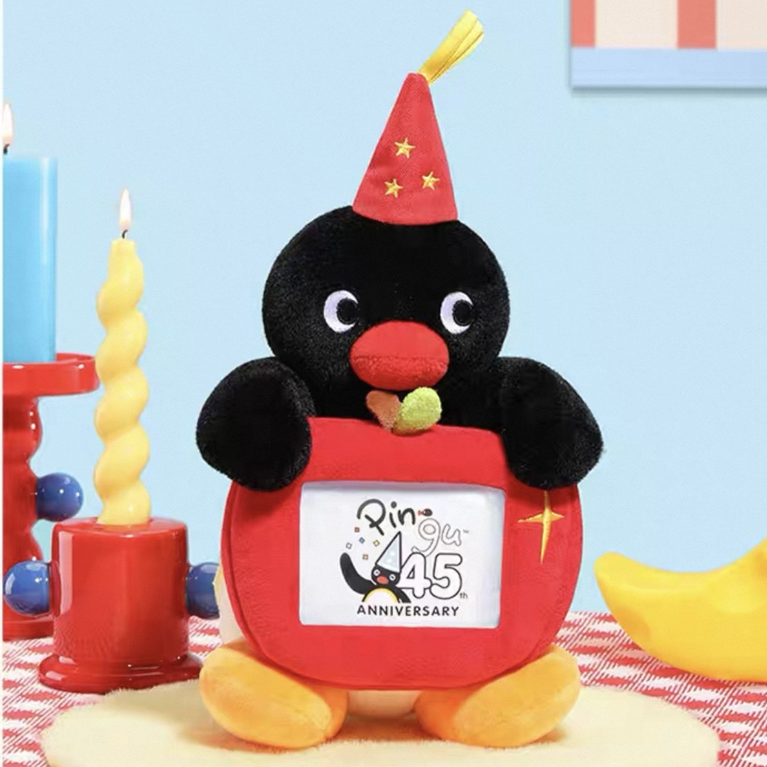 PINGU 企鵝家族 磁吸 毛絨相框玩偶